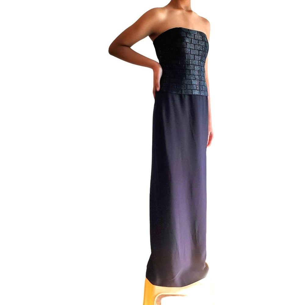 Vintage DAYMOR Couture by C. Mercedes Ferriera Strapless Column Gown w/ Jacket